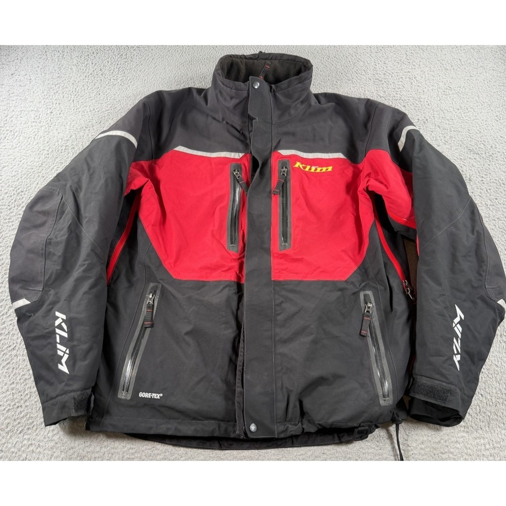 KLIM Gore-tex Snowmobile Keweenaw Parka Jacket Mens XL Red Black Insulated